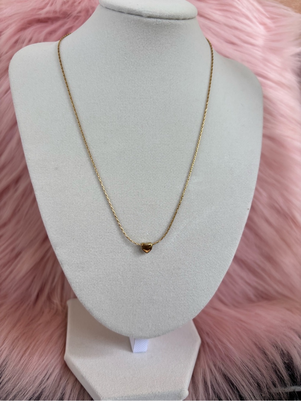 Delicate Gold Heart Necklace - Minimal Everyday Pendant